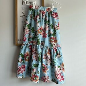 Striped/floral skirt